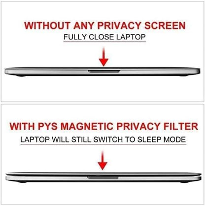 PYS Magnetic Laptop Privacy Screen Filter 15.6 Inch 16:9 - Detachable Computer Screen Privacy Shield, Anti-Glare Blue Light, Removable 15.6" Screen Protector for Lenovo, HP, Dell, Acer, ASUS