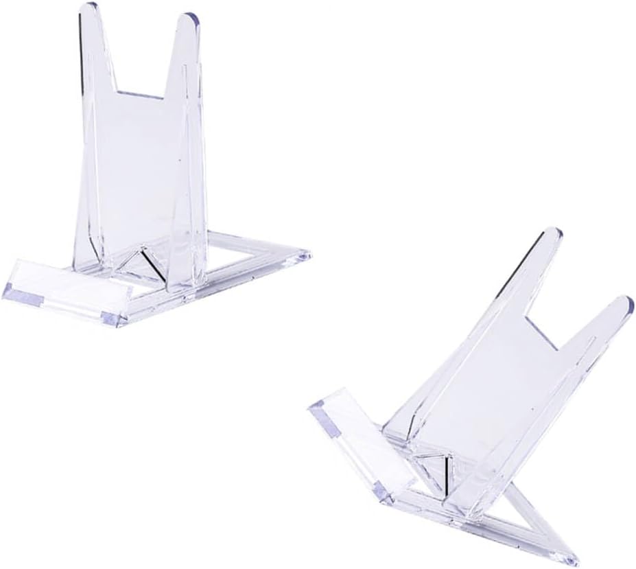 8 Pcs Book Display Stand, Acrylic Book Stand for Comics, Magazines, Postcards, Art, DVDs, Albums, and Wallets