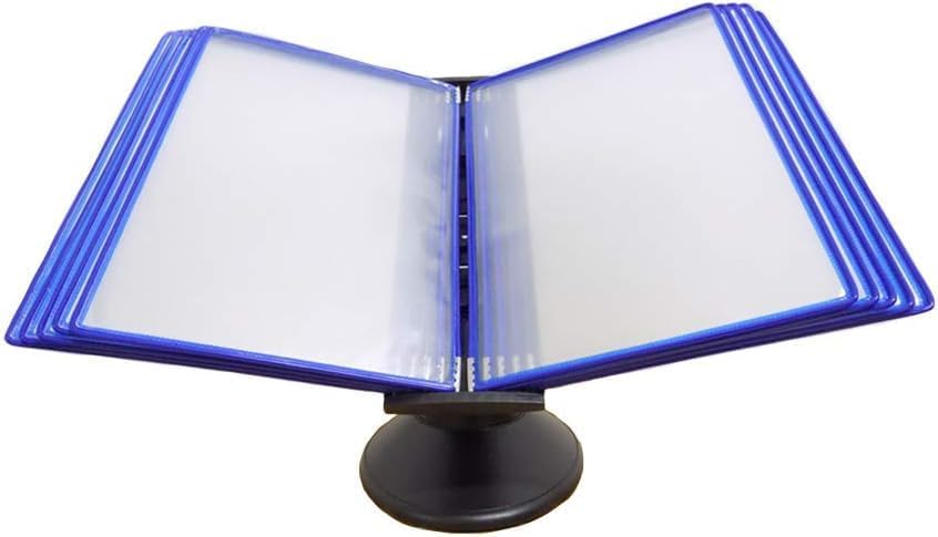 Wall Mount Reference Display System, Flip File Holder, Desktop or Wall-Mounted Display Stand with Adjustable tilt,Folders(C)