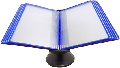 Wall Mount Reference Display System, Flip File Holder, Desktop or Wall-Mounted Display Stand with Adjustable tilt,Folders(C)