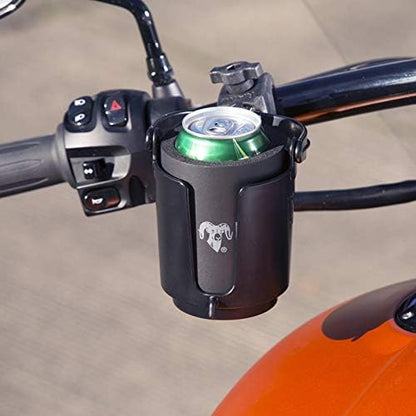 RAM Mounts Tough-Claw Mount Cup Holder, Level Cup 16oz Self-Leveling Drink Holder with B Size 1" Ball, Handlebar & Rail Clamp RAM-B-132-400U
