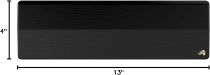 GLORIOUS Gaming Wooden Keyboard Wrist Rest (Compact) - White Ash Wood, Medium-Coarse Grain, Smooth Surface, Sweat & Oil Resistant, Easy Clean, Anti-Slip Rubber Base, 13" x 4" x 0.79" - Onyx