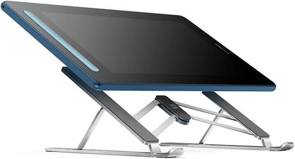 XPPen Drawing Tablet Stand for Desk,Silver Portable Holder for Graphics Tablet&Pen Display, Aluminum Computer Riser Compatible with 10 to 15.6 Inch Laptops and Drawing Tablets,Portable and Adjustable