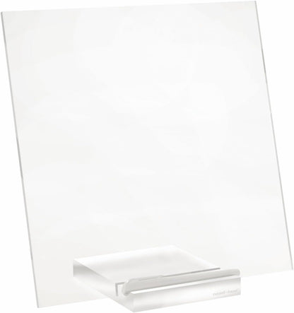 russell+hazel Acrylic Dry Erase Board and Marker, Memo Tablet for Desktop with Stand, Clear Acrylic, 12” x 6” x 11.5” (31384)