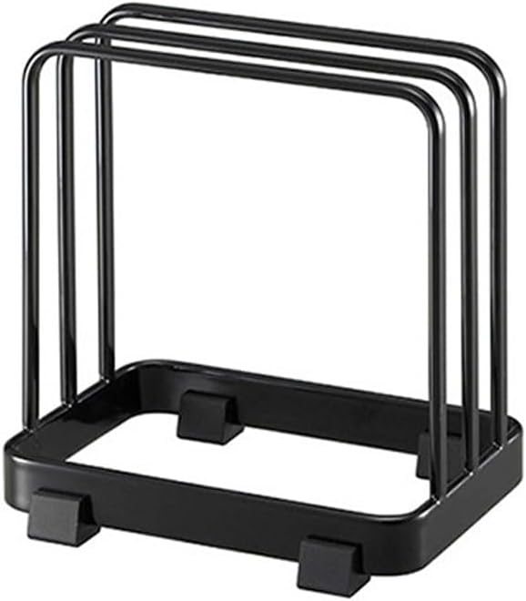 Cutting Board Organizer, Cutting Board Holder Rack, Baking Cookie Pan Sheets for Cabinet Storage or Kitchen Counter (Black)