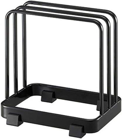Cutting Board Organizer, Cutting Board Holder Rack, Baking Cookie Pan Sheets for Cabinet Storage or Kitchen Counter (Black)