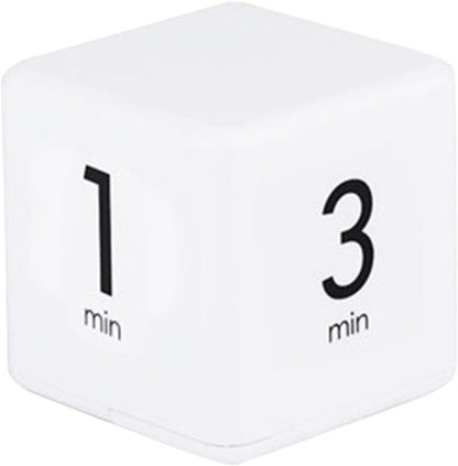 Cube Timer, Rotation Timer, 1/3/5/10 Min and Custom Countdown, Productivity Timer with Adjustable Volume, Gravity Sensor Flip Timer, Management Timer for Home Office Kitchen