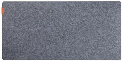 Desky Felt Desk Pad – Medium 24.4 x 11.8 Inch, Wool Felt Desk Mat with Anti-Slip Base – Light Grey – Keyboard & Mouse Surface for Office, Home, or Laptop Use