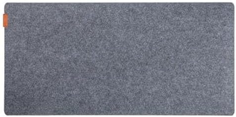 Desky Felt Desk Pad – Medium 24.4 x 11.8 Inch, Wool Felt Desk Mat with Anti-Slip Base – Light Grey – Keyboard & Mouse Surface for Office, Home, or Laptop Use