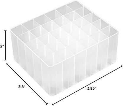 Chris.W 2 Pack 40-Slot Art Markers Pen Holder Desk Stand Organizer Storage Tray Marker Empty Storage Pack(Clear)