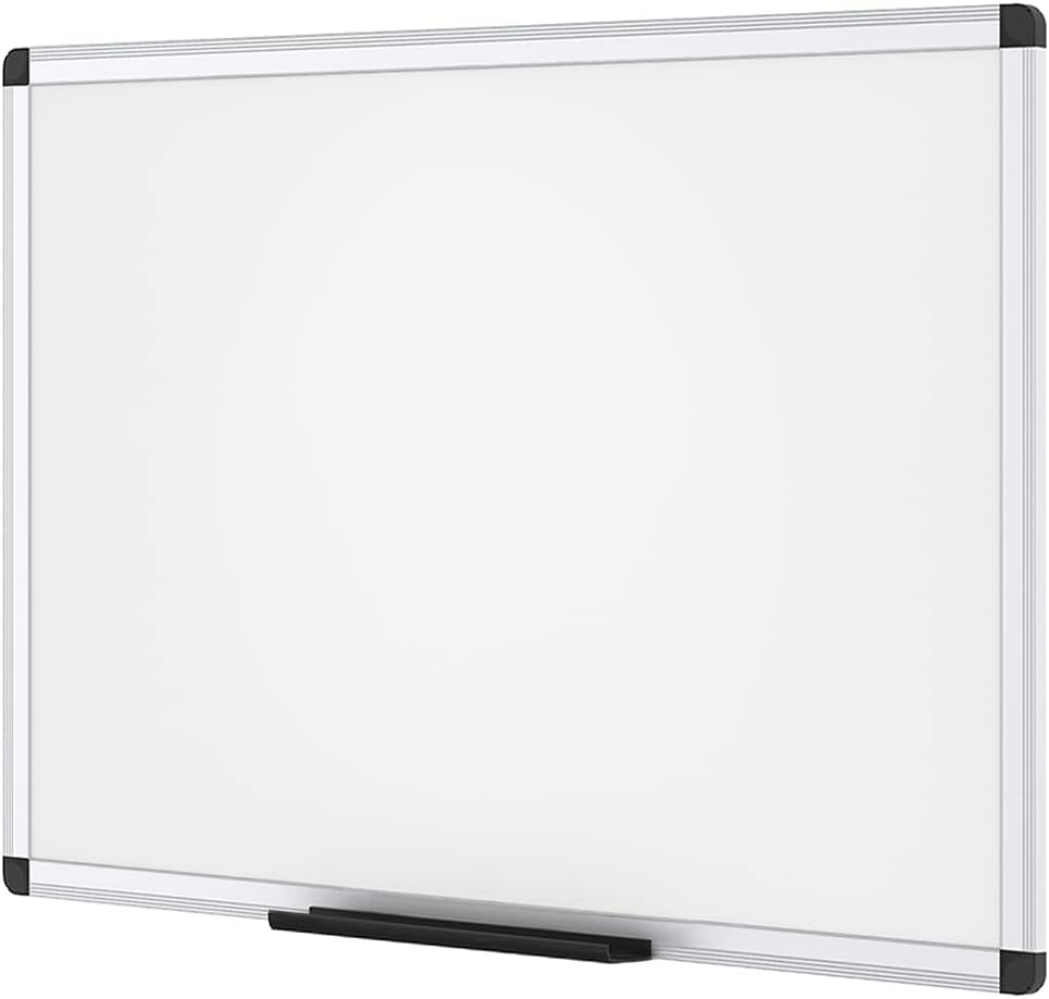 VIZ-PRO Magnetic Dry Erase Board, 24 X 18 Inches, Silver Aluminium Frame