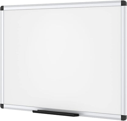 VIZ-PRO Magnetic Dry Erase Board, 24 X 18 Inches, Silver Aluminium Frame