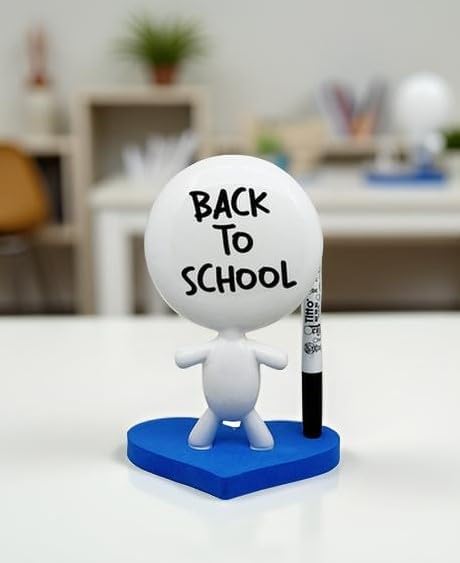 Dry Erase Board - TITTO in Love, Draw Your Ideas - Ceramic Doll - Black Office Design Desk - Coworkers Office Home Gift (Black)