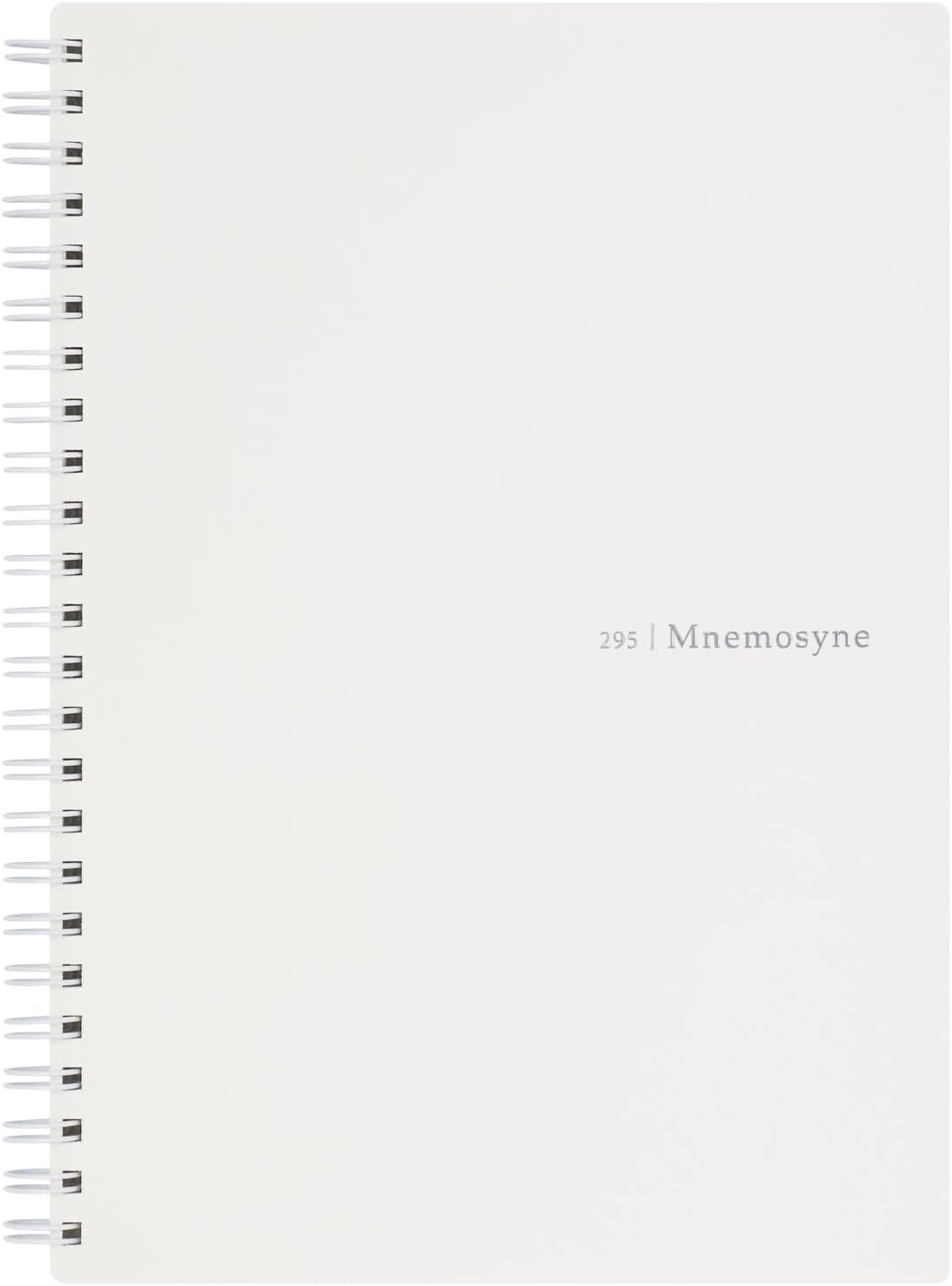 Maruman Mnemosyne Lined Notebook- Vertical A5, 5.83" x 8.27", 70 Sheets / 140 Pages, 7mm College Ruled With Center Line Journal, Perforated Pages & Wire-Bound to Lay Flat, Black, Made in Japan - Colors A