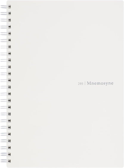 Maruman Mnemosyne Lined Notebook- Vertical A5, 5.83" x 8.27", 70 Sheets / 140 Pages, 7mm College Ruled With Center Line Journal, Perforated Pages & Wire-Bound to Lay Flat, Black, Made in Japan - Colors A