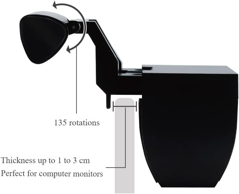 CATPOWER Portable Laptop Monitor Light Bar with USB Connection, e-Reading LED Task Lamp, 3 Color Temperature Settings, 10 Levels of Brightness Adjustment, No Glare on the Screen, Saves Space