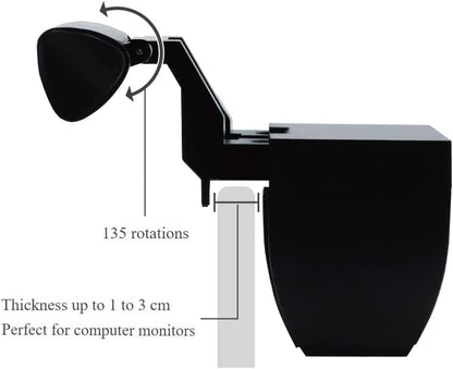 CATPOWER Portable Laptop Monitor Light Bar with USB Connection, e-Reading LED Task Lamp, 3 Color Temperature Settings, 10 Levels of Brightness Adjustment, No Glare on the Screen, Saves Space