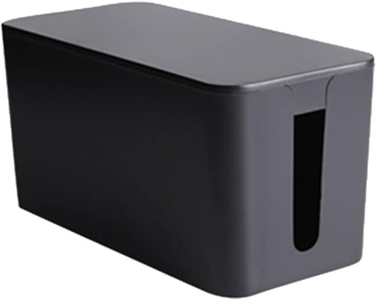 Cable Management Box,Cord Organizer Box for Home and Office System to Cover and Hide, Power Strips, Cords,Surge Protector (Small, Black)