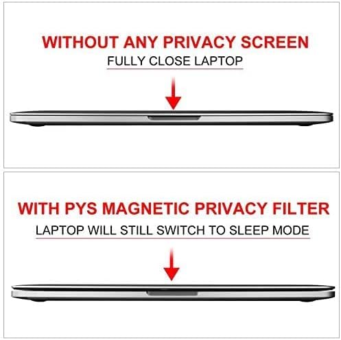 PYS Magnetic Laptop Privacy Screen Filter 15.6 Inch 16:9 - Detachable Computer Screen Privacy Shield, Anti-Glare Blue Light, Removable 15.6" Screen Protector for Lenovo, HP, Dell, Acer, ASUS