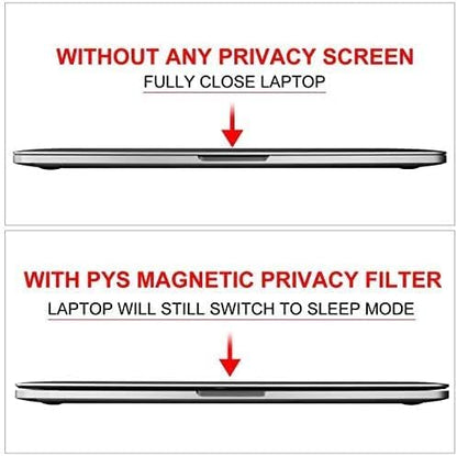 PYS Magnetic Laptop Privacy Screen Filter 15.6 Inch 16:9 - Detachable Computer Screen Privacy Shield, Anti-Glare Blue Light, Removable 15.6" Screen Protector for Lenovo, HP, Dell, Acer, ASUS