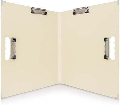 18x24 Clipboard - Foldable 18x24 File Folder & Drawing Board - Folds to 11x17 Clipboard, 4 Clips, Corner Protectors, Portable Art Portfolio, Architecture Folder, 11x17 Binder, Portfolio Binder (Green)