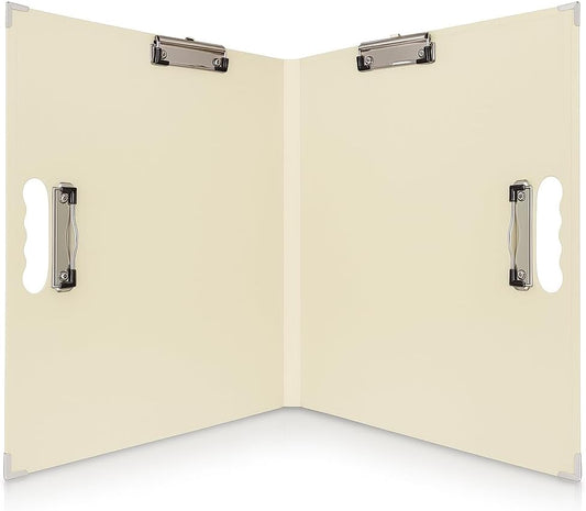 18x24 Clipboard - Foldable 18x24 File Folder & Drawing Board - Folds to 11x17 Clipboard, 4 Clips, Corner Protectors, Portable Art Portfolio, Architecture Folder, 11x17 Binder, Portfolio Binder (Green)