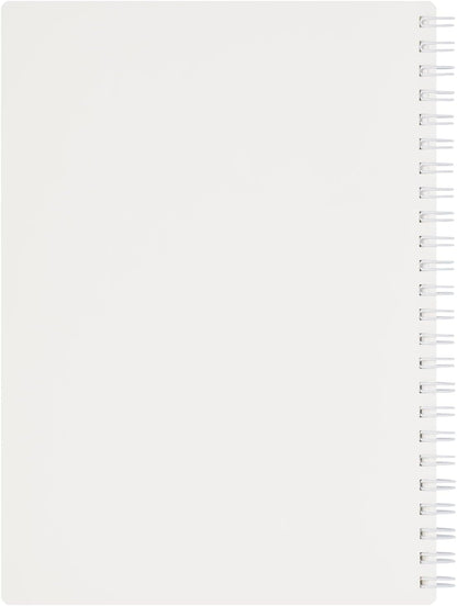 Maruman Mnemosyne Lined Notebook- Vertical A5, 5.83" x 8.27", 70 Sheets / 140 Pages, 7mm College Ruled With Center Line Journal, Perforated Pages & Wire-Bound to Lay Flat, Black, Made in Japan - Colors A