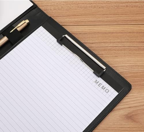 2 Pcs Folding Clipboard,Clipboard Foldable 9x12.5 inch Waterproof File Folder Clip Boards,A4 or A3 Size File Cover Folder Writing Clipboards with Two Metal Clip,Support Horizontal and Vertical (Black)