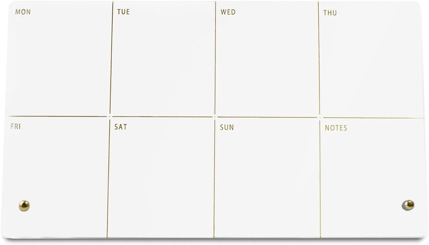 Weekly Planner Dry Erase Board for Desk,Acrylic Desktop Weekly Planner Whiteboard with Stand,12"X6"-Small, Dry Erase Weekly to Do List White Board for Home Office School-ZMZL-W-1530