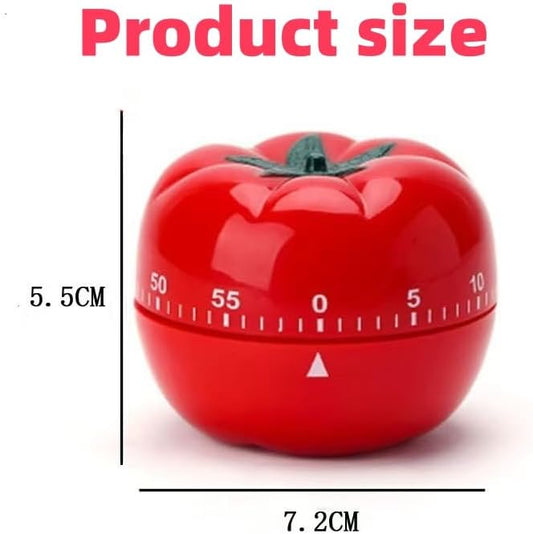 Kitchen Timer, 60-Minute Mechanical Countdown Timer, Red