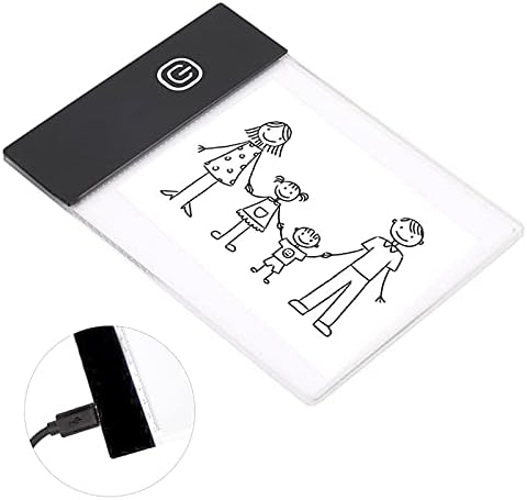 A6 Light Pad for Tracing, Ultra-Thin USB LED Light Box for Drawing, Sketching, Animation, and Diamond Painting, Dimmable Brightness Copy Board for Artists and Kids