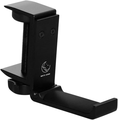Under Desk Headphone Hanger, Foldable Aluminum Headset Hook for Clean Desk Setup, Space Saving Clamp Mount for Gaming & Home Office