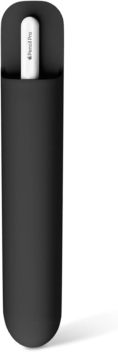 MoKo Pencil Case Holder, Adhesive Silicone Pencil Protected Sleeve Compatible with Apple Pencil Pro/ (USB-C)/ 1st/ 2nd Generation, Similarly Sized Styluses Accessories, Black