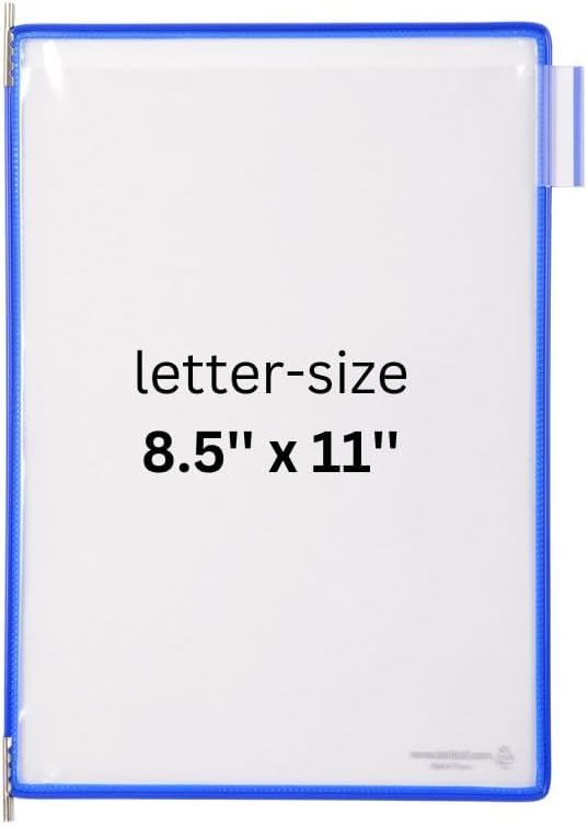Tarifold Desktop Reference Organizer & Display System, 10 Double-Sided Pockets, 20 Sheet Capacity, Expandable, Durable Steel Wire Frames, Letter Size, Made in France, Black