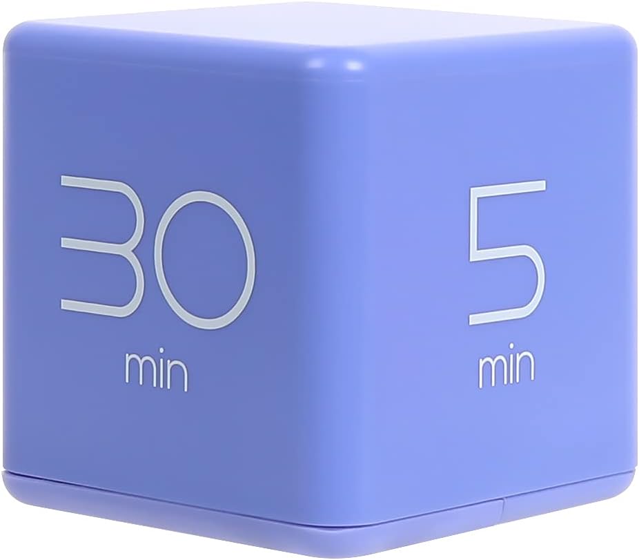 mooas Cube Timer (Mint), Flip Timer Productivity Timer, Time Management, Block Timer Kids Cube Timer Kitchen Timer Desk Timer for Studying Workout Classroom 1, 3, 5, 10 min Timer Setting