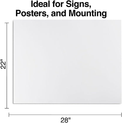 Staples Poster Board, 22" x 28", White, 20/Carton - Display Boards for School & Office Projects