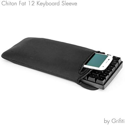 GRIFITI Chiton Slim 11 5.75" x 11.5" Neoprene Keyboard Sleeve Cover for Tenkeyless Mechanical & 11 Inch 10keyless Keyboards Portable Case - Extra Pocket for Cable, Computer Mouse or Gaming Trackpad