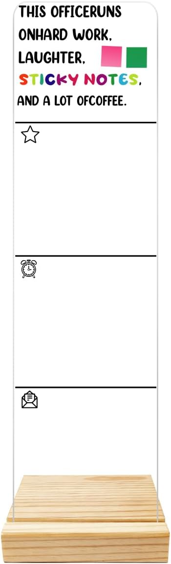 Monitor Memo Board Computer Monitor Memo Board Acrylic for Computer Monitors No Screen Damage Office Desk Accessories with Removable Design 12.6X 3.15 x 0.2 inches