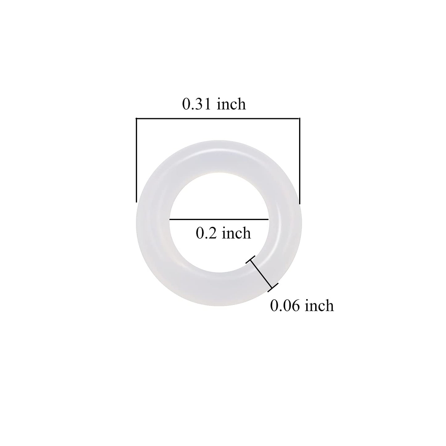 120Pcs Clear Rubber O-Ring Keyboard, O-Rings Keycaps, Switch Dampeners Keycap, for Cherry MX Key Switch Keyboards Dampers,White