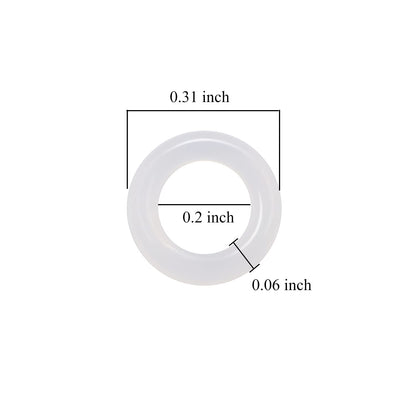 120Pcs Clear Rubber O-Ring Keyboard, O-Rings Keycaps, Switch Dampeners Keycap, for Cherry MX Key Switch Keyboards Dampers,White