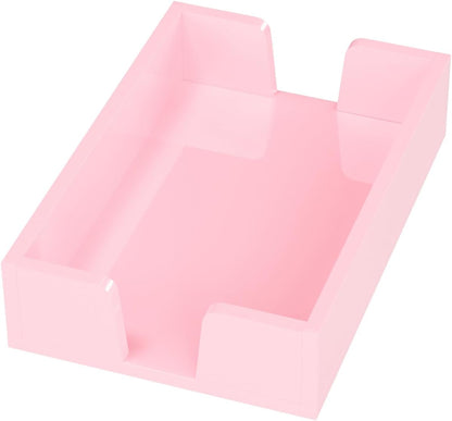 WINFFOR Acrylic Notepad Holder Dispenser - 4x6 in Sticky Note Memo Holder Self-Stick Note Pad Organizer (W/O Pads) Office Desk Accessories School Supplies, Crystal Clear
