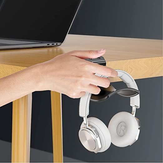 2-Pack Never Fall Headphone Hooks Hanger Wall Mount, Headset Holder Stand for Universal Gaming Headset Airpods Max Sony Bose Beats, Strong Adhesive by Screws