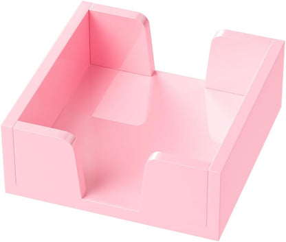 WINFFOR Acrylic Notepad Holder Dispenser - 3x3 in Sticky Note Memo Holder for Desk Organizer (W/O Pads) Office Desk Accessories School Supplies, Crystal Clear
