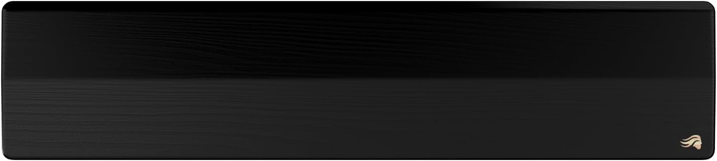 Glorious Gaming Wooden Keyboard Wrist Rest (Full Size) - White Ash Wood, Medium-Coarse Grain, Smooth Surface, Sweat & Oil Resistant, Easy Clean, Anti-Slip Rubber Base, 18" x 4" x 0.79" - Onyx