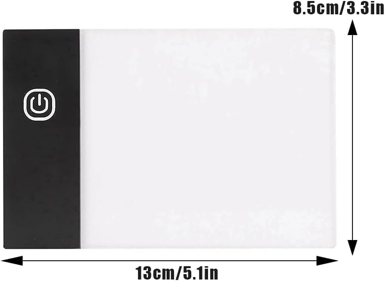 Tiiyee LED Light Board, A6 Tracing Light Box Small Copy Board Tracer Pad Slim Portable Flip Book Dimmable Artcraft Trace Light Pad Tablet for Drawing Painting Sketching Animation Streaming USB Powered