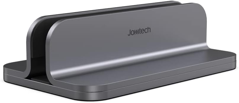 JOKItech Aluminum Laptop Stand, Sturdy and Adjustable, Compatible with Apple MacBook Pro/Air, Mac Mini, iPad Pro, Silver