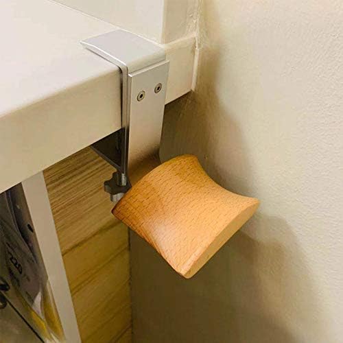 YANGMEI Under-Desk Mount Headphone Hanger Holder Headset Stand Walnut Wood Headphone Rack Hook Desk Tabletop Tape Under-Desk Mount Headphone Hanger Holder for Audio,Studio & Gaming Headphones