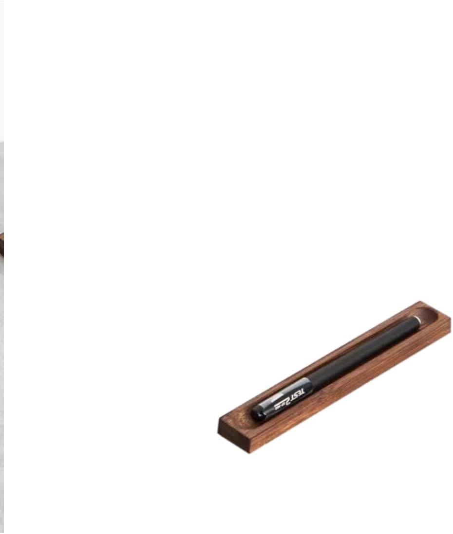 Pen holder Organizer of Office desks,Walnut Desk Pen Stand,Wave Pen Tray Accessory,Teacher Gifts,Suitable for School,Home,Desktop Art Accessories (Walnut, 5 Grid)