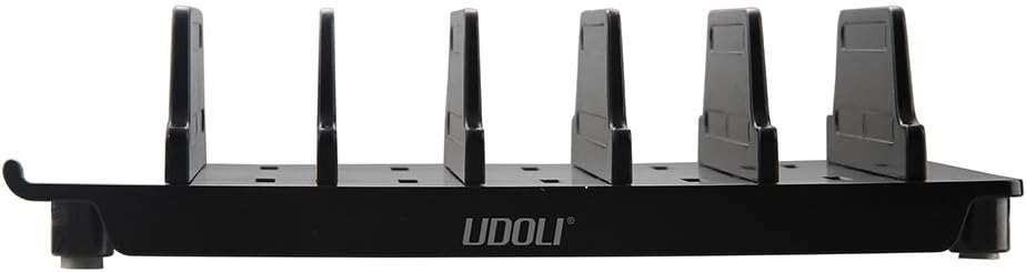 Adjustable Universal Multi Device Organizer Dock Stand Holder, Tablet Cell Phone Desktop Stand for iPhone Samsung Galaxy Google Nexus Kindle (Black)- No Charging Port