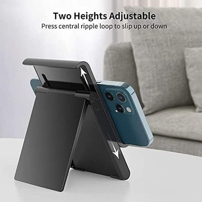 SAIJI Adjustable Tablet Stand Holder Portable Foldable Desktop Stand Dock Compatible for iPad, iPhone, Nintendo Switch, Samsung Galaxy and Kindle Fire Tablets – Gray